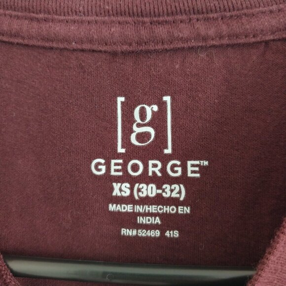 George Mens Cotton Crewneck T-shirts With Long Sleeves Bundle Set Of 7 Size XS - Picture 12 of 14